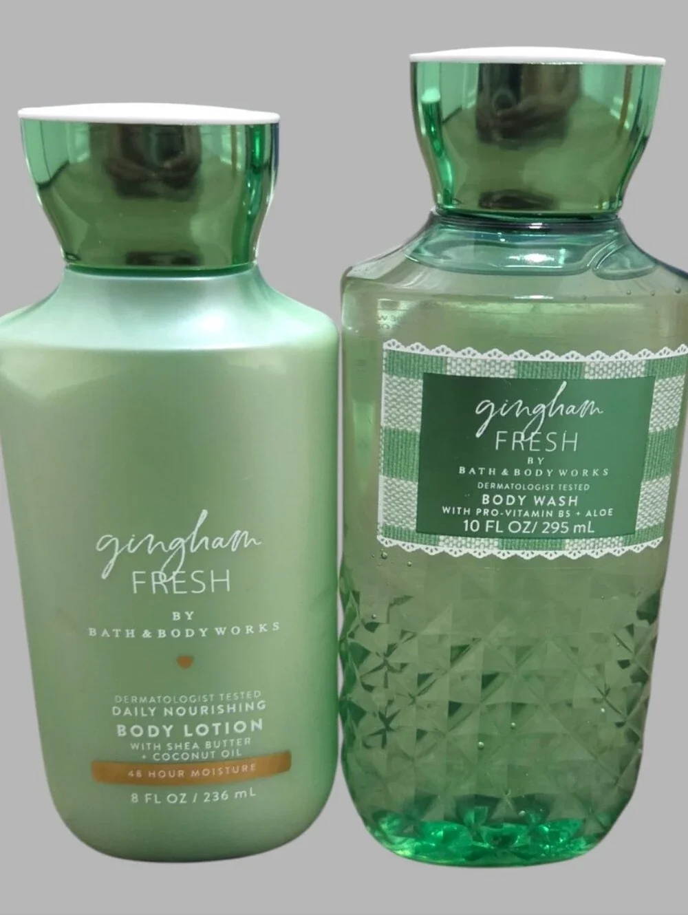 Bath & Body Works Ladie's Gingham Fresh Body Wash & Lotion Set
